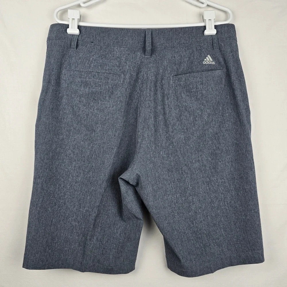 Adidas Golf Shorts Men Waist 34 Gray Heathered‎ Polyester Stretch Performance